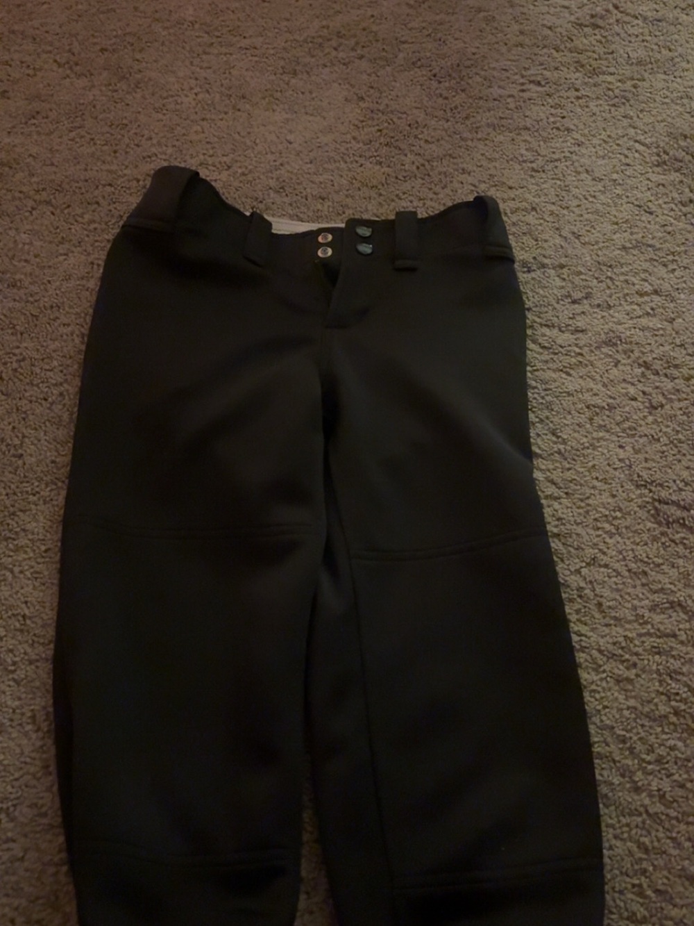 Girls black softball pants
